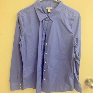 Old Navy long sleeve business top for women. Blue and size large